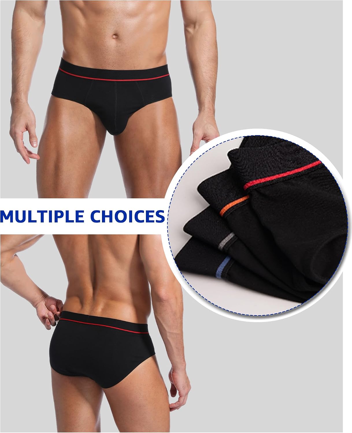 Cotton Stretch Briefs with Pouch - Image 2